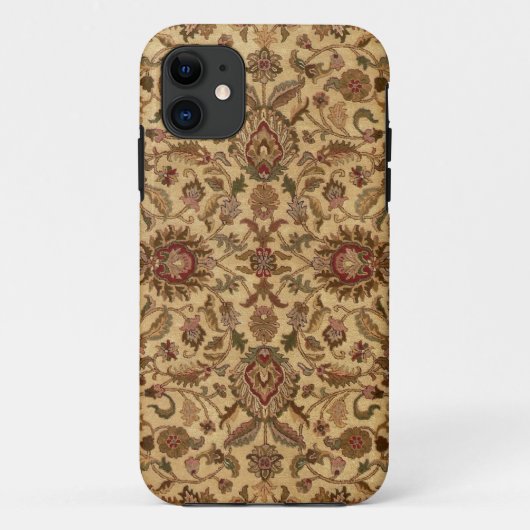 金色の花のアラベスク 東洋タペストリー Case-Mate iPhoneケース (裏面)