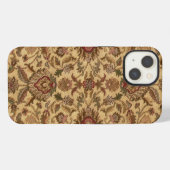 金色の花のアラベスク 東洋タペストリー iPhoneケース (裏面横)