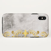 金色の花柄の大理石模様 Case-Mate iPhoneケース (裏面(横))