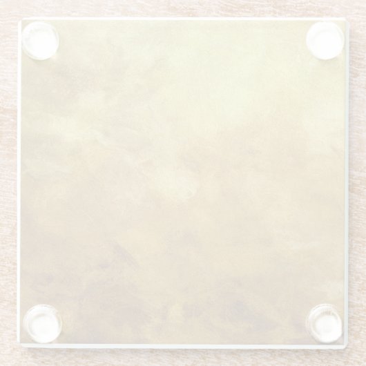 金色の芸術の抽象芸術の色彩の鮮やかな背景 ガラスコースター (裏面)