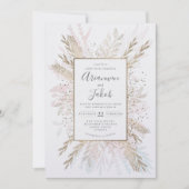 金色の草原の色、水色と箔のヒント シーズンカード (正面)