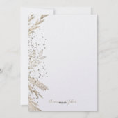 金色の草原の色、水色と箔のヒント シーズンカード (裏面)