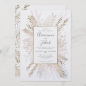 金色の草原の色、水色と箔のヒント シーズンカード (正面/裏面)