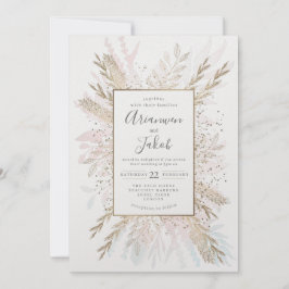 金色の草原の色、水色と箔のヒント シーズンカード