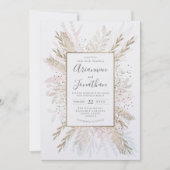 金色の草原の色、水色と箔のヒント シーズンカード (正面)