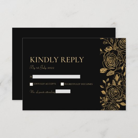 金色の華 出欠カード (正面/裏面)