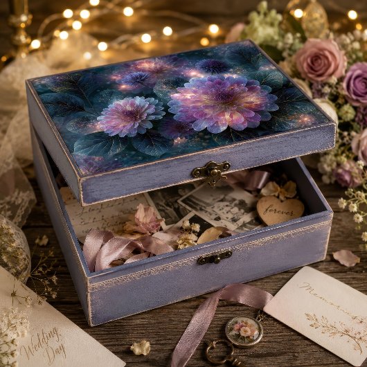 金色の葉脈のある薄暮の花のデコパージュ 薄葉紙