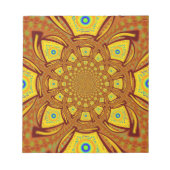 金色の赤アフリカのアジ伝統的ア色 ノートパッド (正面)