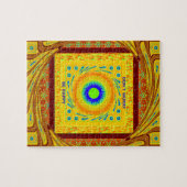 金色の赤アフリカ伝統的色 ジグソーパズル (横)