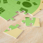 金色の赤アフリカ伝統的色 ジグソーパズル (側面)