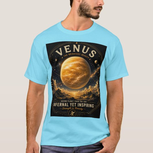 金色の輝きを放つヴィーナス Tシャツ (正面)