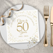 金色の輝き 50年 結婚記念日 お祝い スタンダードカクテルナプキン