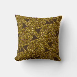 金色の輝く抽象芸術模様 クッション
