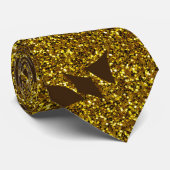 金色の輝く抽象芸術模様 ネクタイ (ロール)
