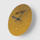 金色の輝く詳細 ラウンド壁時計 (傾斜)