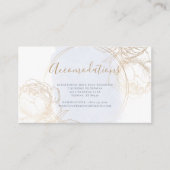 金色の金ゴールドバラのダストブルーの水色 エンクロージャーカード (正面)