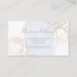 金色の金ゴールドバラのダストブルーの水色 エンクロージャーカード