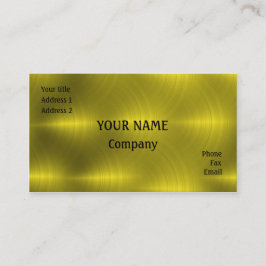 金色の金属 名刺