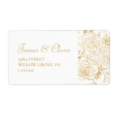 金色の開花ラベル ラベル (正面)