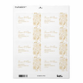 金色の開花ラベル ラベル (フルシート)