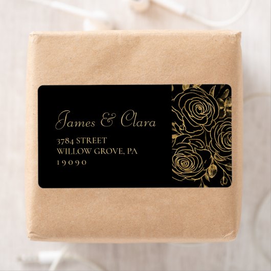 金色の開花ラベル ラベル (インサイチュ)