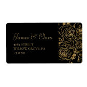 金色の開花ラベル ラベル (正面)