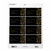 金色の開花ラベル ラベル (フルシート)