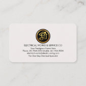 金色の電気配線 ホームサーキットフレーム 名刺 (裏面)