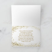 金色の飾り、ハート 50周年 結婚記念日 カード (内部)