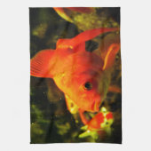 金色の魚 キッチンタオル (縦)