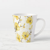 金色の黄色い花 カフェラテマグ (右)