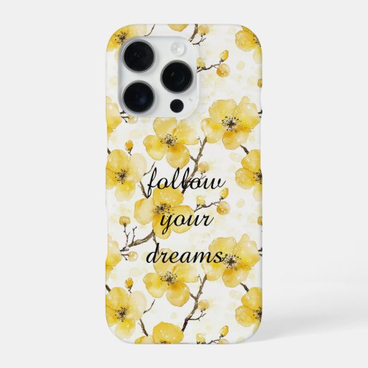 金色の黄色い花 iPhoneケース (裏面)