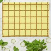 金色の黄色 キッチンタオル (折り畳み)