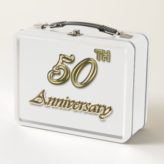 金色の50周年記念 メタルランチボックス (正面)