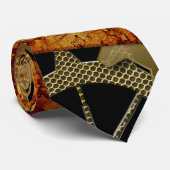 金色のSteampunk、時計およびギア ネクタイ (ロール)