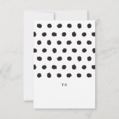 金色のXOXO教室バレンタイン – 白 招待状 (裏面)