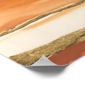 金色アンバーI v2抽象芸術プリント ポスター (角)