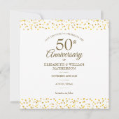金色ハートスクエア - 50回目の結婚記念日 セーブザデート (正面)