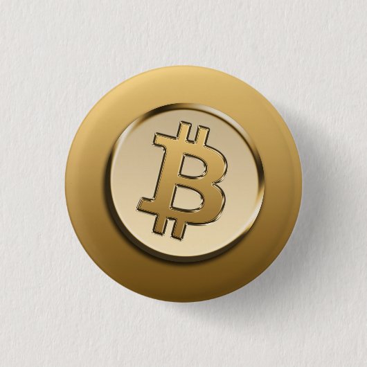 金色ビットコイン バッジ (正面)
