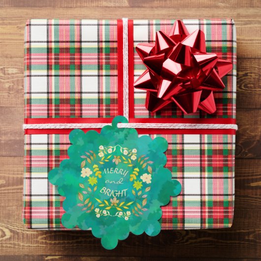 金色メリーで明るいパーソナライズされた オーナメントカード (インサイチュ (ギフト))