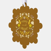 金色メリーで明るいパーソナライズされた オーナメントカード (左)