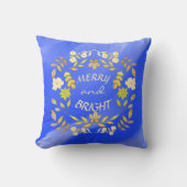 金色メリーで明るいパーソナライズされた クッション (正面)