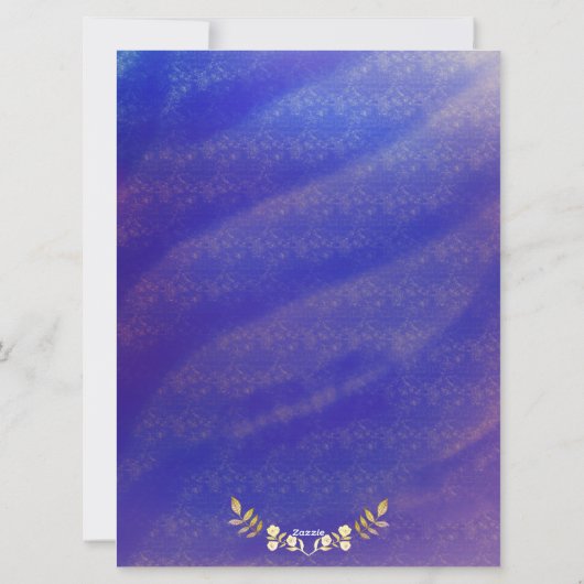 金色メリーで明るいパーソナライズされた シーズンカード (裏面)