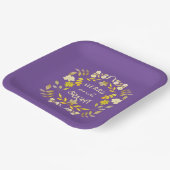 金色メリーで明るいパーソナライズされた ペーパープレート (傾斜あり)