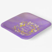 金色メリーで明るいパーソナライズされた ペーパープレート (傾斜あり)