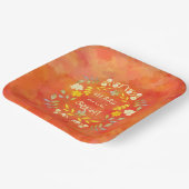 金色メリーで明るいパーソナライズされた ペーパープレート (傾斜あり)