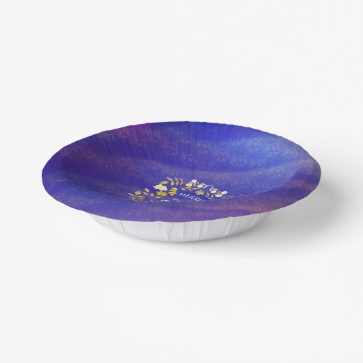 金色メリーで明るいパーソナライズされた ペーパーボウル (傾斜あり)