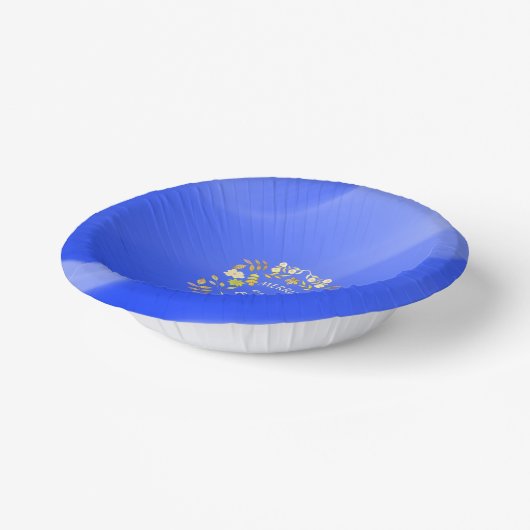 金色メリーで明るいパーソナライズされた ペーパーボウル (傾斜あり)