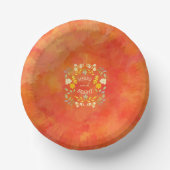 金色メリーで明るいパーソナライズされた ペーパーボウル (正面)