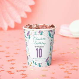 金色リトルマーメイド10歳の誕生日 | 海の中 紙コップ